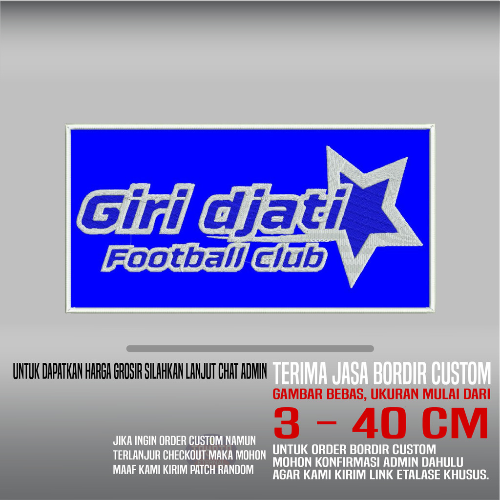 GIRI DJATI FC FOOTBALL CLUB PATCH EMBROIDERED LOGO/EMBLEM | แรงม้า-66