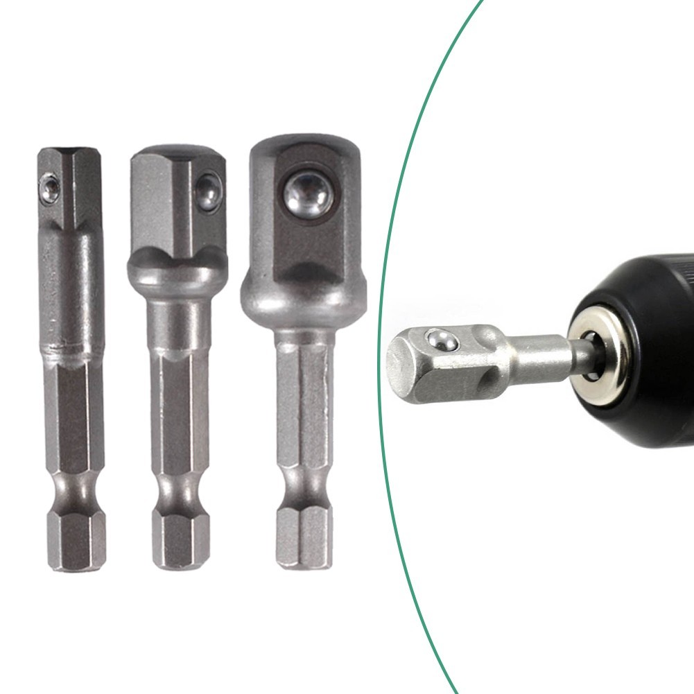 อะแดปเตอร์ซ็อกเก็ต Hex Shank Extension เจาะ Bits Bar ชุดสําหรับปรับให้เข้ากับประแจผลกระทบ