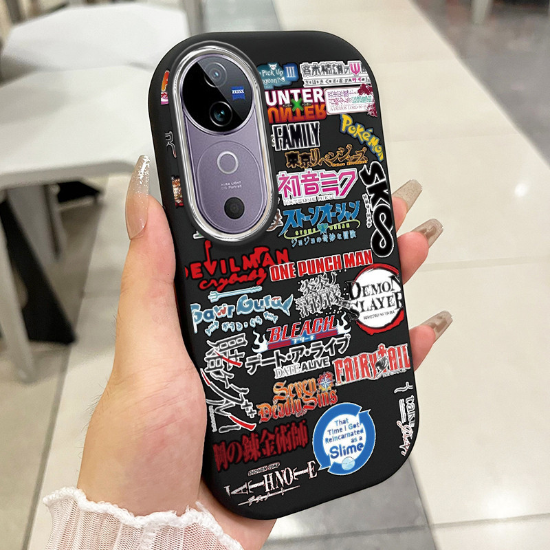 เคสสำหรับ VIVO V40 5G V40 Pro 5G เคสโทรศัพท์อนิเมะยอดนิยมกันกระแทกกลมและอ้วน