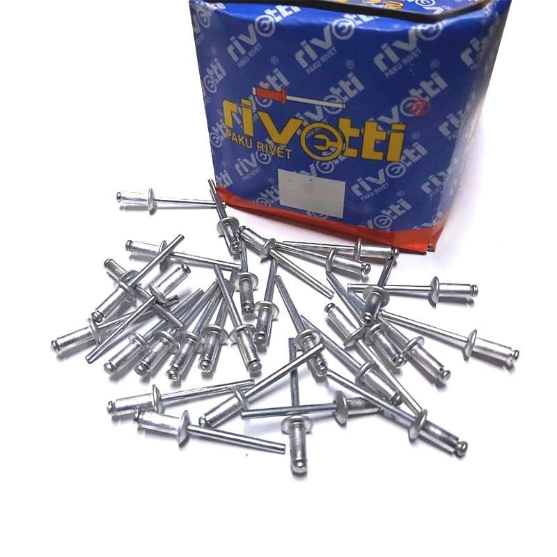 DDS480 - 1 กล่อง Rivetti 423 Rivet Nails (3.2 x 7 มม.) / Rivet Nails / Silver Aluminium Rivets RIVET