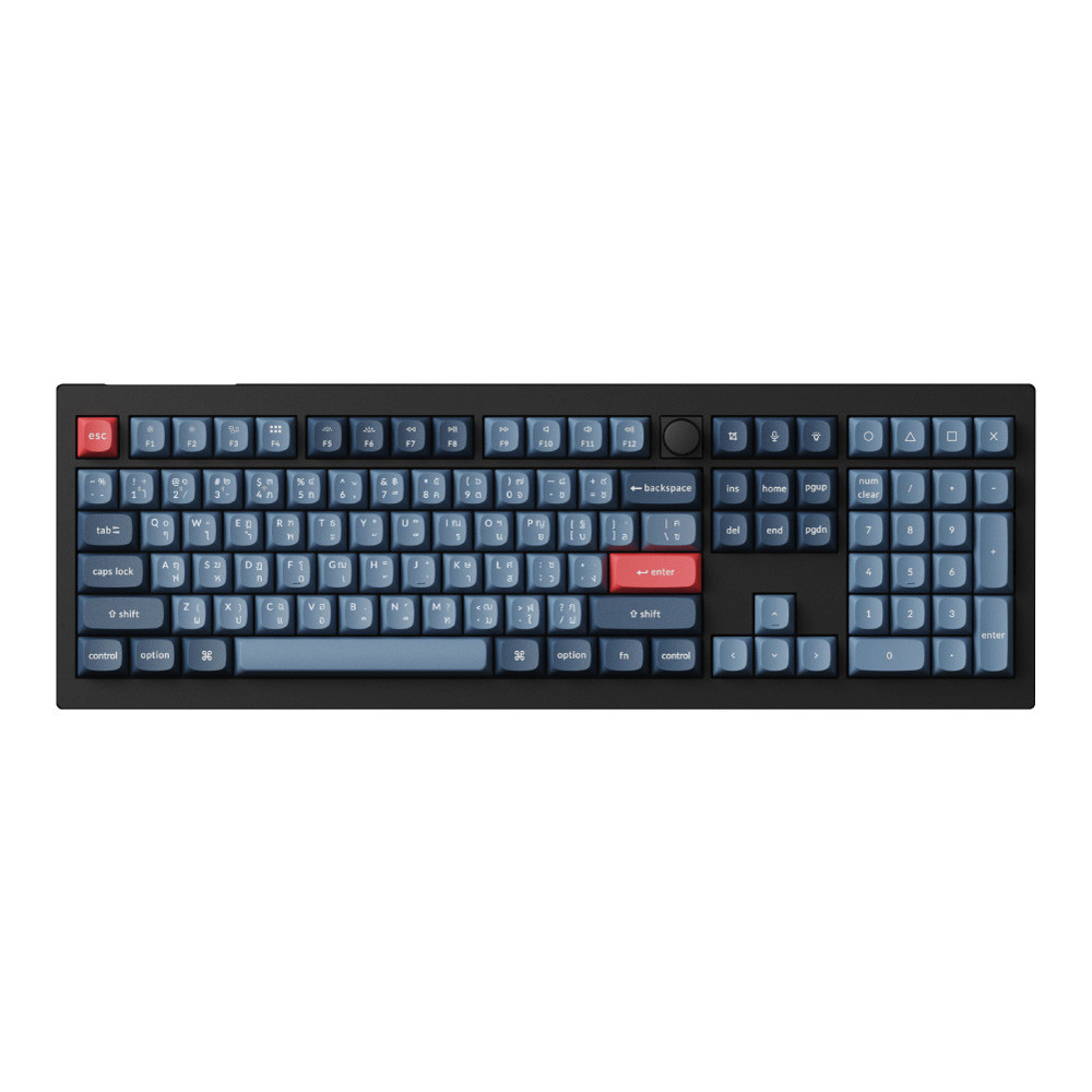 WIRELESS KEYBOARD KEYCHRON V6 MAX (CARBON BLACK) (QMK/VIA) (KEYCHRON K PRO RED SILENT SWITCH RGB EN/
