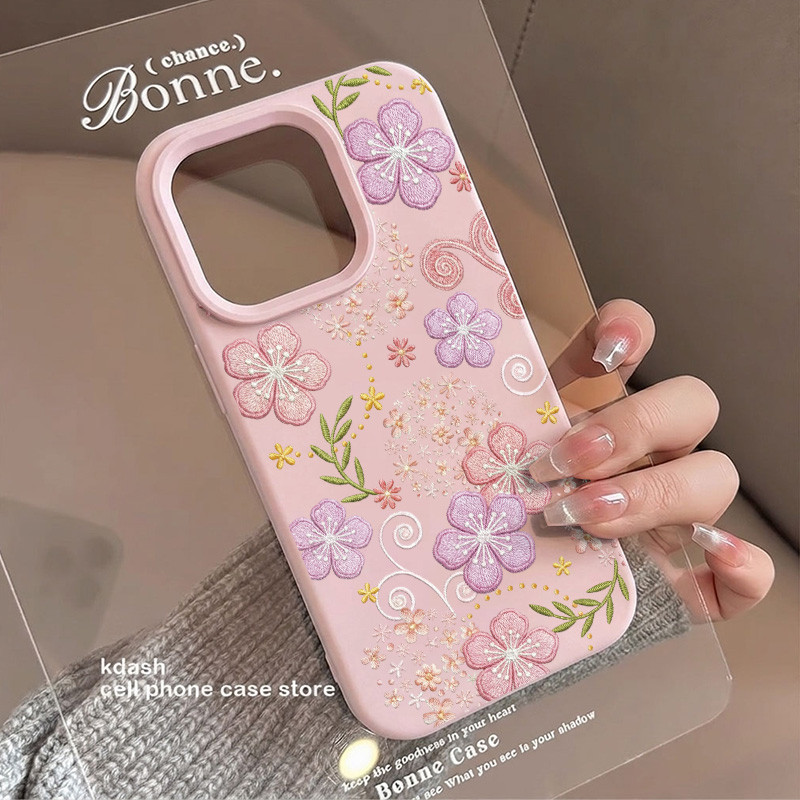 พิมพ์ [Heartcasing] ซิลิโคนดอกไม้ปลอก Hp Samsung A27 A57 A37 A17 5G Galaxy A07 A16 A15 A35 A55 A56 A