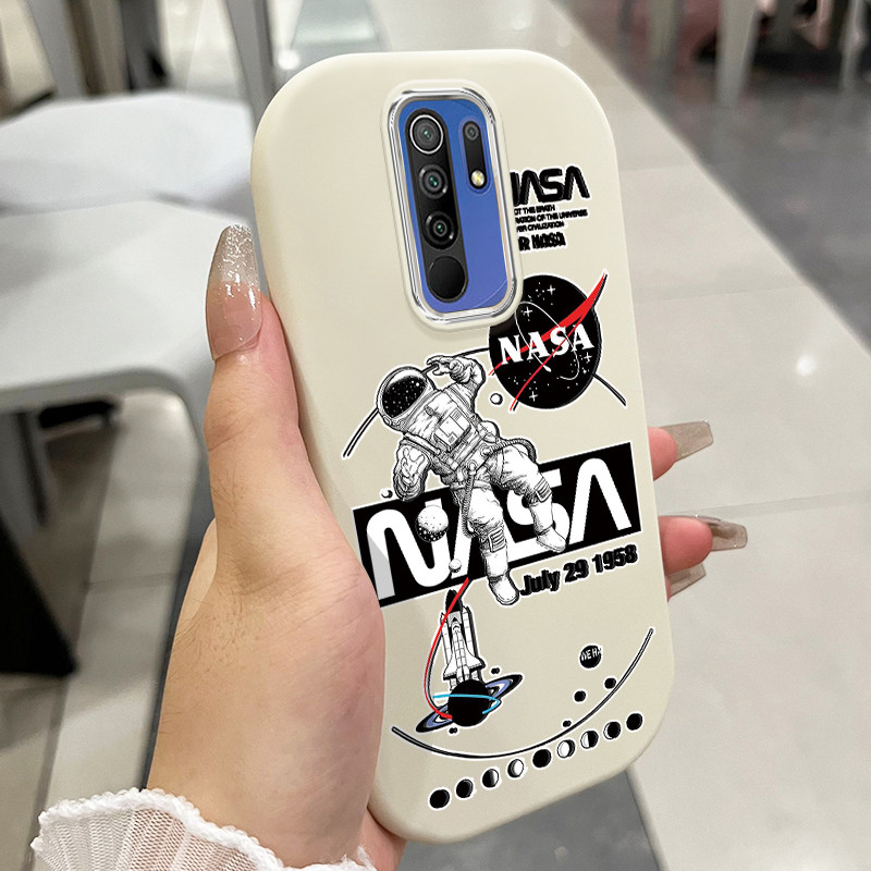 เคสสำหรับ Xiaomi Redmi 9 Redmi 9 Prime 10A เคสโทรศัพท์มนุษย์อวกาศกันกระแทกกลมและอ้วน