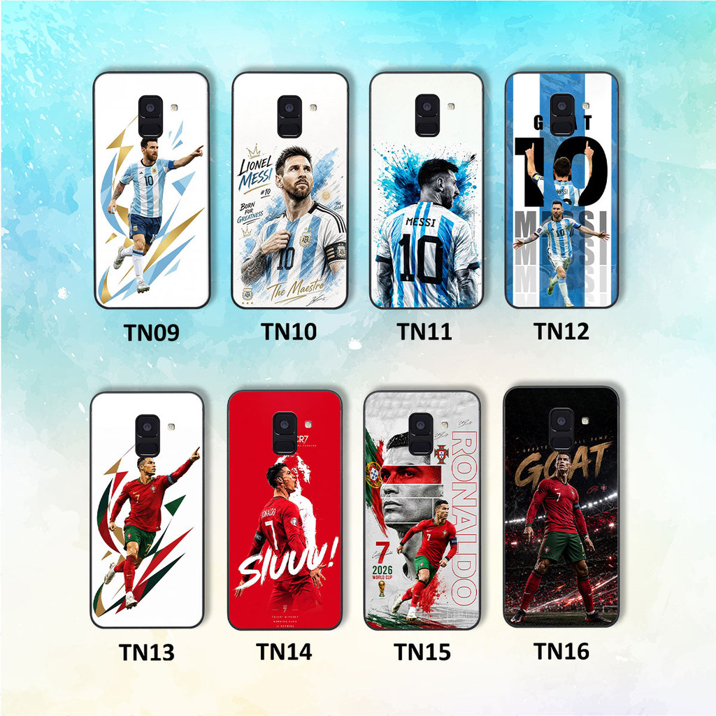 เคส Samsung A6 2018 / A6 Plus / A6+ พร้อมภาพ Messi Ronaldo สุดสวย