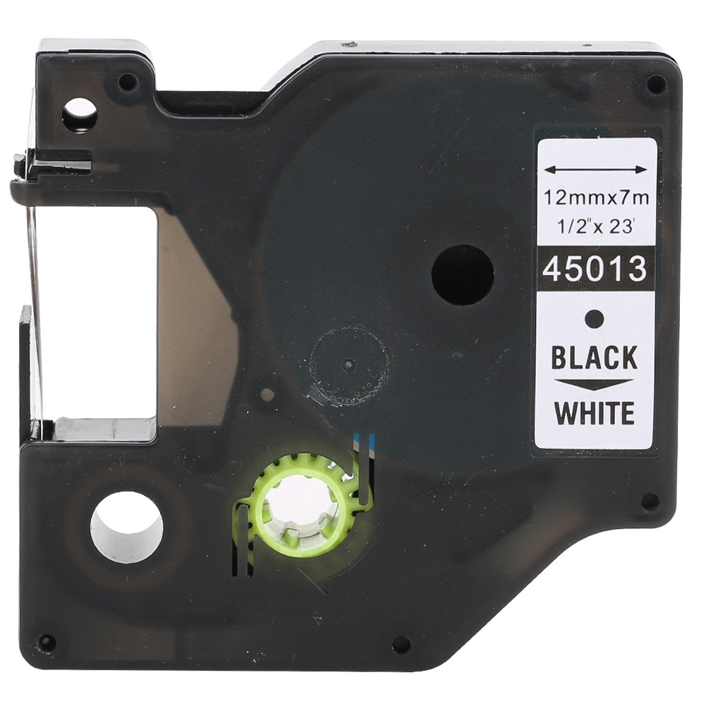 [Moo1] เครื่องทําเทปฉลากลามิเนตสีดําบนสีขาว 12 มม. สําหรับ DYMO LM-160/280