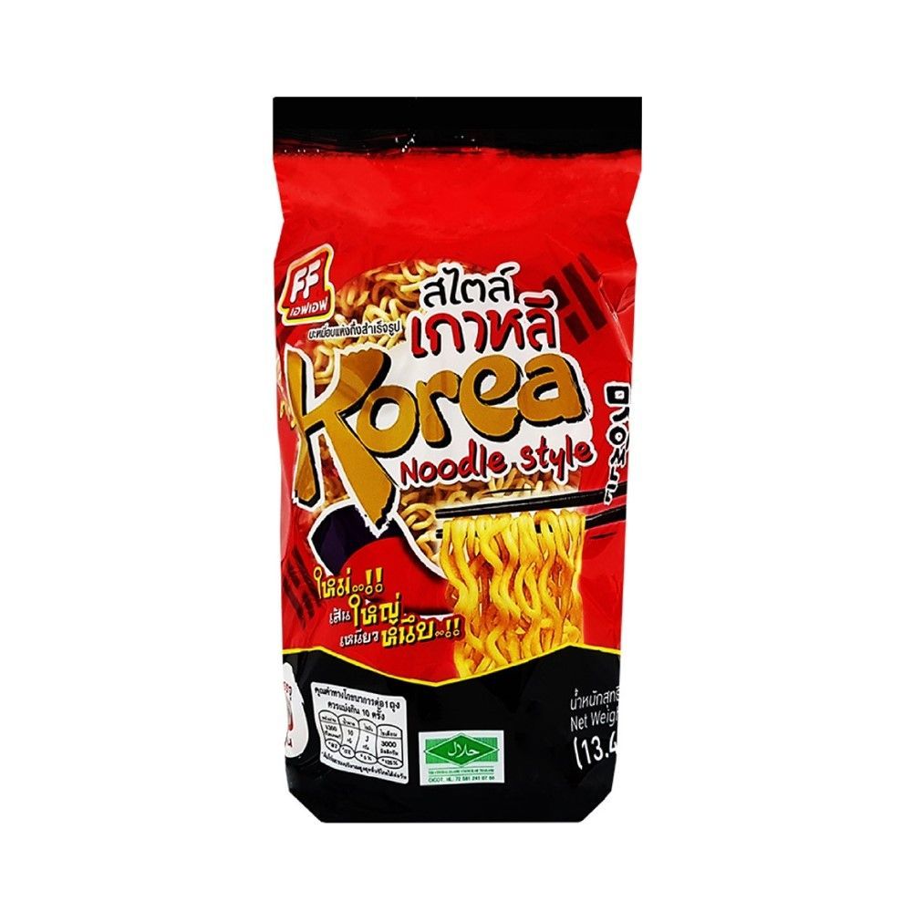 💥 เอฟเอฟ บะหมี่อบแห้งสไตล์เกาหลี 380 กรัม 🎐 FF INSTANT NOODLE KOREA AIR DRIED 380 G. ✅ แป้ง วุ้นเส้น
