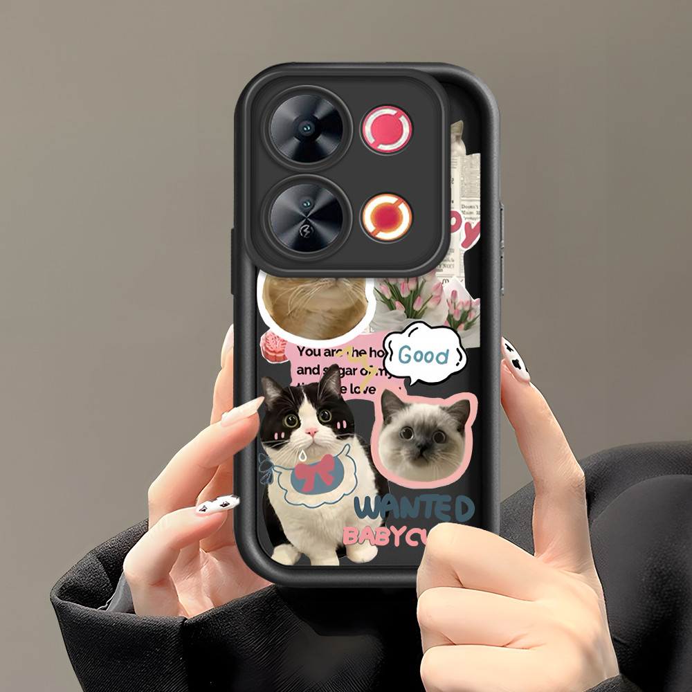 Itel P65 สําหรับ Softcase เคสโทรศัพท์ HP Cassing Kesing Anak Kucing C8 2413 DLJ 33