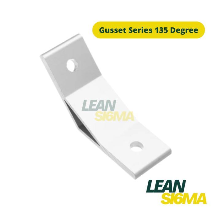 (ORIGINAL) ALUMINIUM BRACKET CORNER 135 DEGREE 4040 / GUSSET ANGLE PROFILE 40 -HARYADSGLOBAL