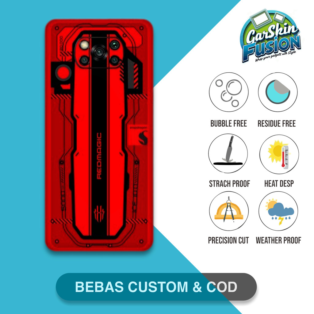 Garskin Skin Poco X3 Pro X3 Nfc Rnubia gaming เคสป้องกันรอยขีดข่วน | By Fusion Code - shc