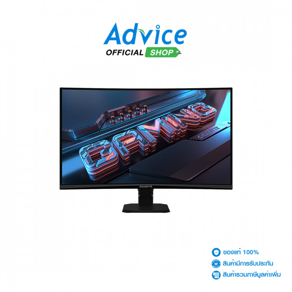 GIGABYTE MONITOR (จอคอมพิวเตอร์) 27'' GS27QCA (VA, HDMI, DP) CURVED 2K 180Hz - A0173656