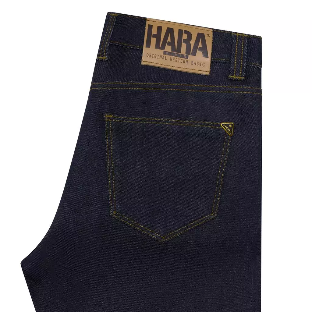 Hara HMR1-8801 Premium Limited 2026 ยีนส์ผ้าริม มิดไนท์ กระบอกใหญ่ 18 Oz Selvedges Regular fit jeans ปลายขา 8.5 นิ้ว