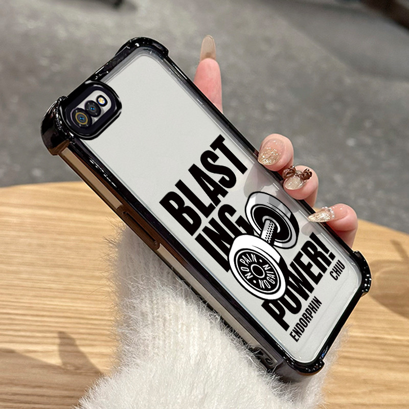 HP เคสโทรศัพท์สําหรับ Realme C2 Realme C2s OPPO A1K กรณี Motif Gym กีฬาซิลิโคนไนลอน Air กระเป๋า Cesi