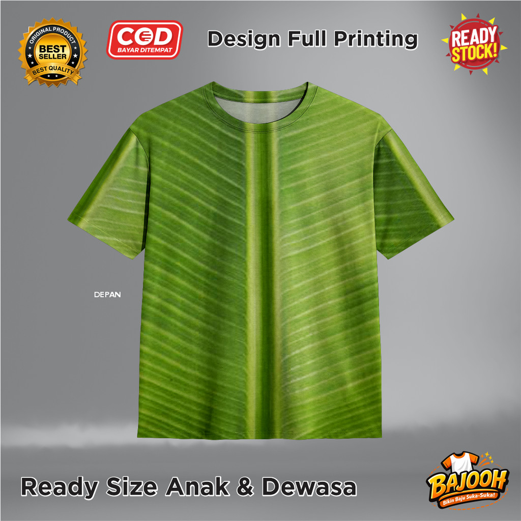 เสื้อยืด Banana Leaf Tree Fullprint ของแท้ 01 - Viral, Cute, Cool Banana Leaf AOP Shirt - Bajoohstud