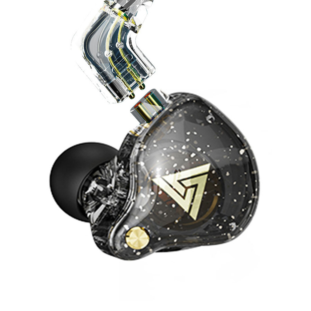 QKZ AK6 Pro 3.5 มม.หูฟังชนิดใส่ในหูหูฟัง 2pin 0.75 มม.หูฟัง Pluggable Wire-Controlled พร้อมข้าวสาลีโ