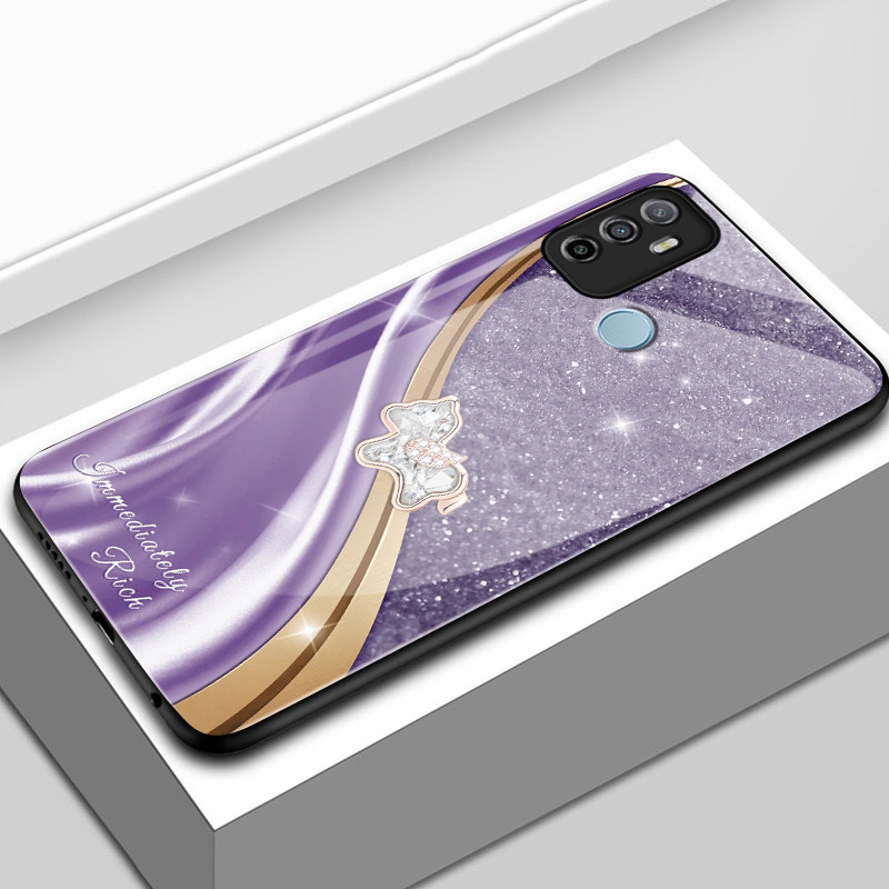 เคสสำหรับ OPPO A53 2020 A33 2020 A32 A53s A11s เคสโทรศัพท์ม้าเล็กเปลือกแก้วกันกระแทก