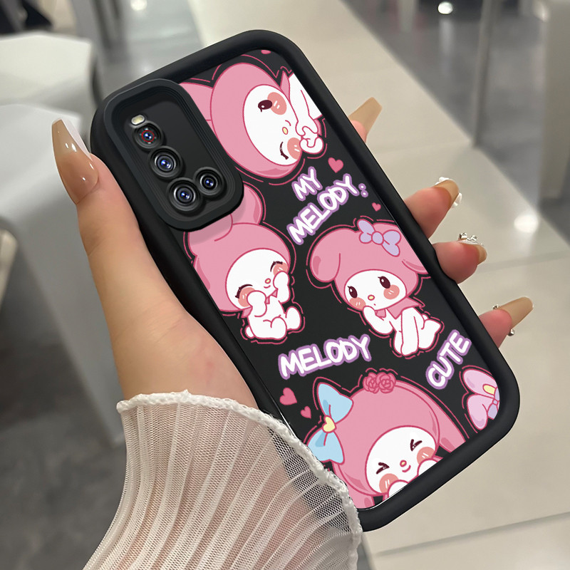 เคสสำหรับ VIVO V19 เคสโทรศัพท์กระต่ายน่ารักสามสีซิลิโคนกันกระแทก