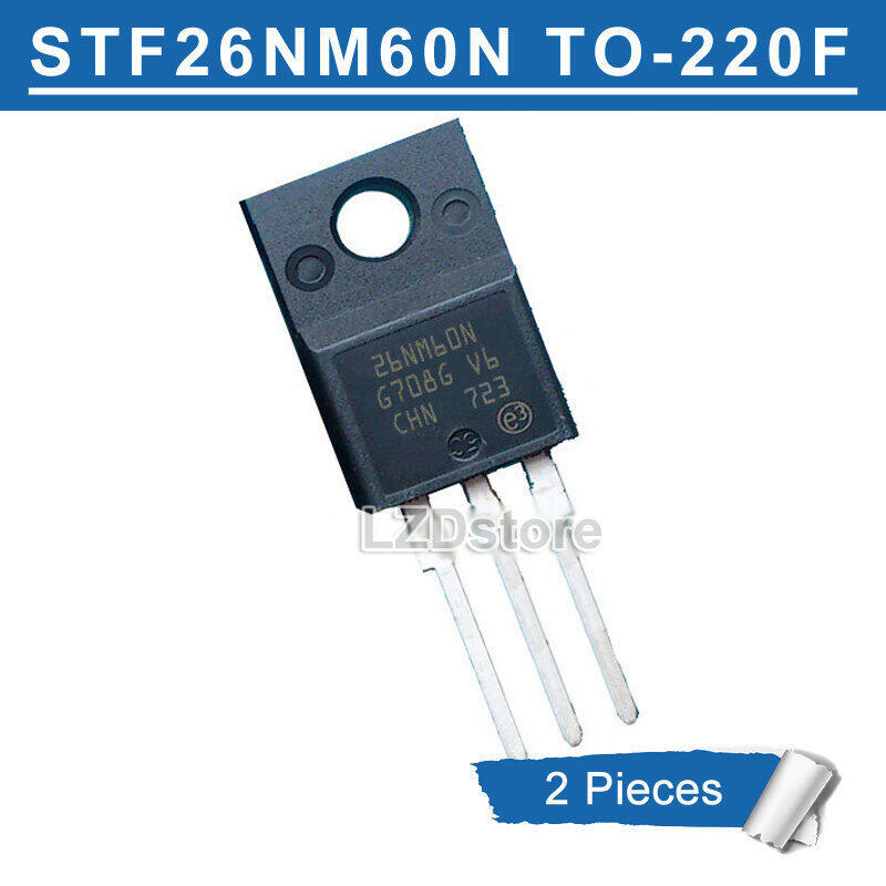 2pcs 26NM60N TO220F STF26NM60N TO-220F F26NM60N 26NM60 N-channel 600V/20A MOSFET ทรานซิสเตอร์ใหม่ IC