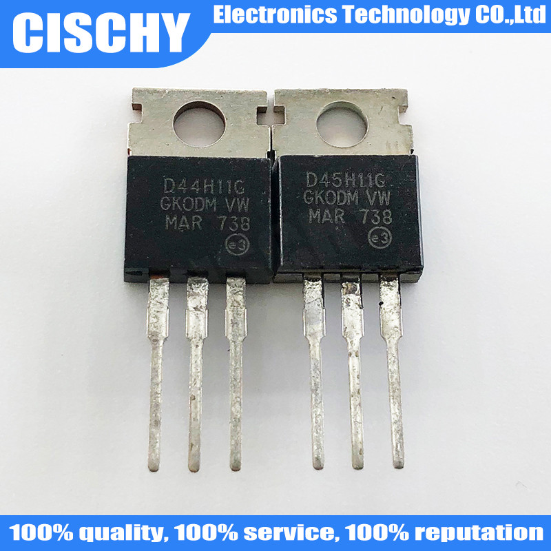 10 ชิ้น/ล็อต D45H11G D44H11G TO220 D45H11 D44H11 MJD44H11G MJD45H11G TO252 ทรานซิสเตอร์ในสต็อก