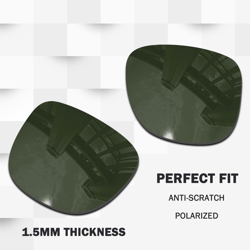 ชาสีเขียว 1.5 มม. เลนส์เปลี่ยน POLARIZED สําหรับแว่นกันแดด RB4165F ขนาด 55 มม. ป้องกันรอยขีดข่วนและท