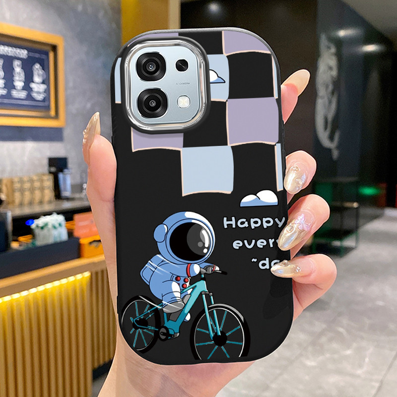เคสสำหรับ OPPO A6 Pro 4G A6 Pro 5G เคสโทรศัพท์กลมและอ้วนนักบินอวกาศเสื้อแจ็กเก็ตผ้านุ่ม