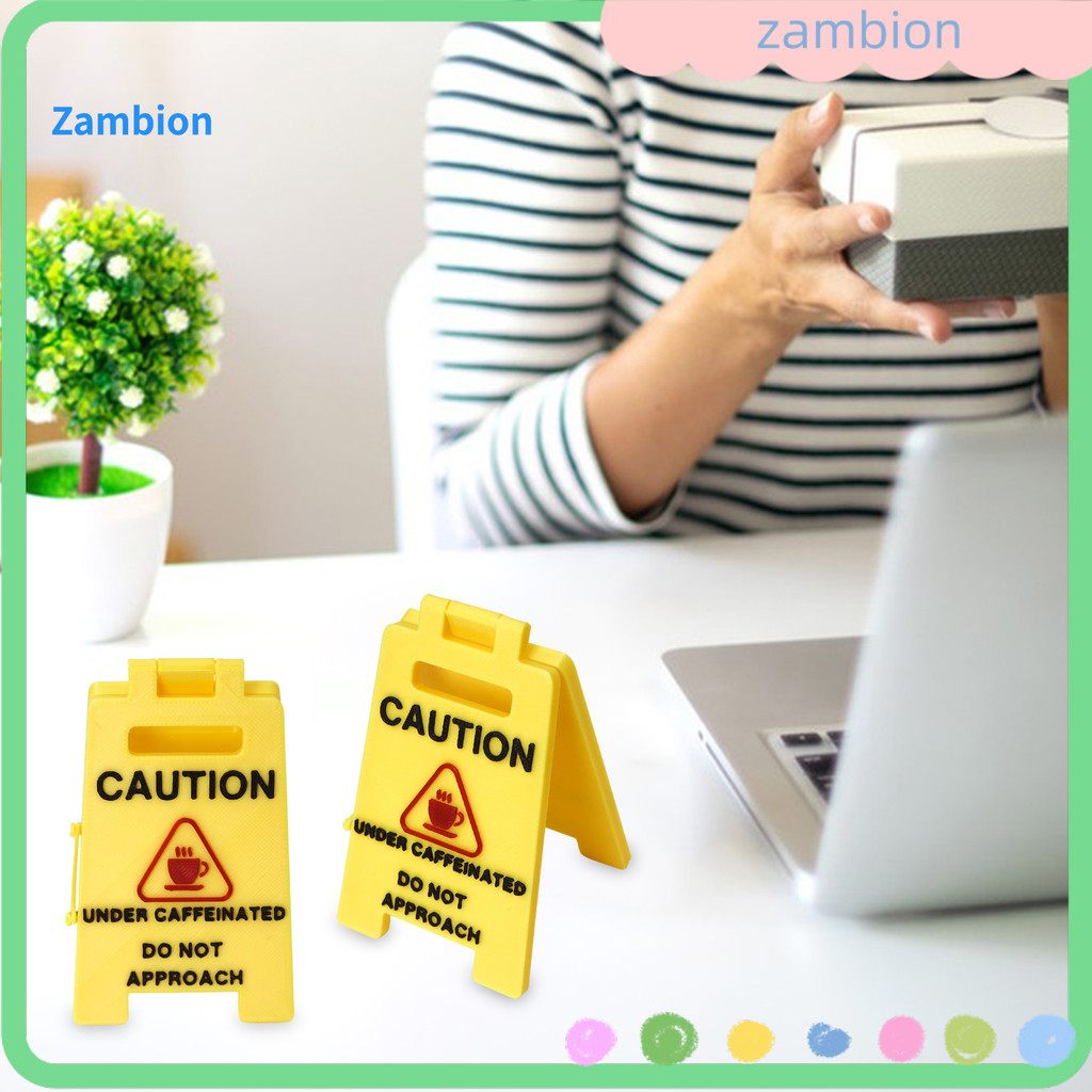 {zombion1}Caution Overstimulated Desk Sign Do Not Approach Office Desk Sign Workspace Cubicle Sign G
