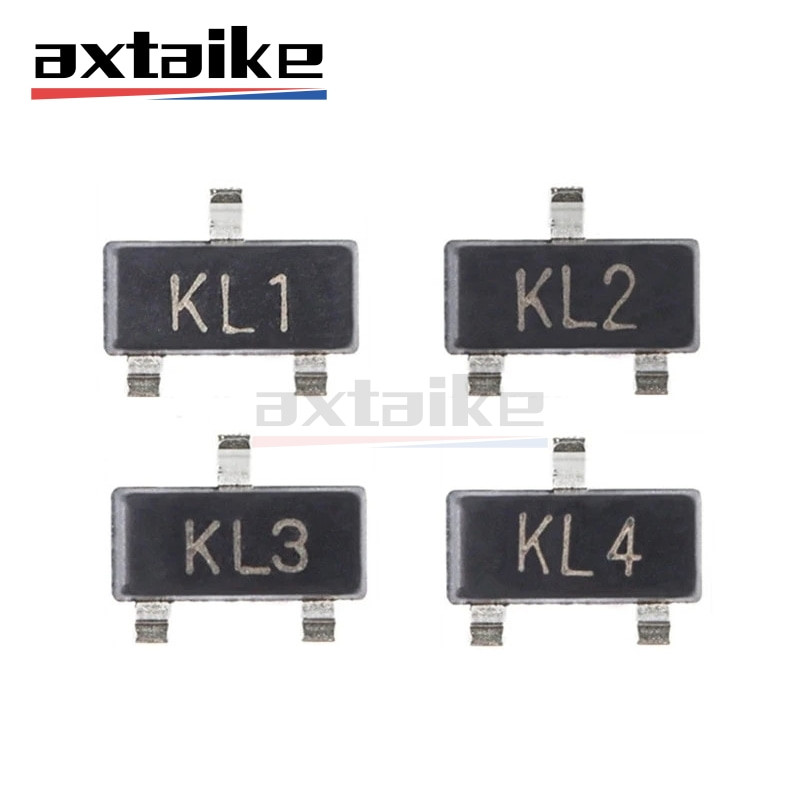 100PCS BAT54 BAT54A BAT54C BAT54S KL1 KL2 KL3 KL4 L4W WV3 WW1 WV4 SOT-23 30V 200mA Schottky ไดโอด SM