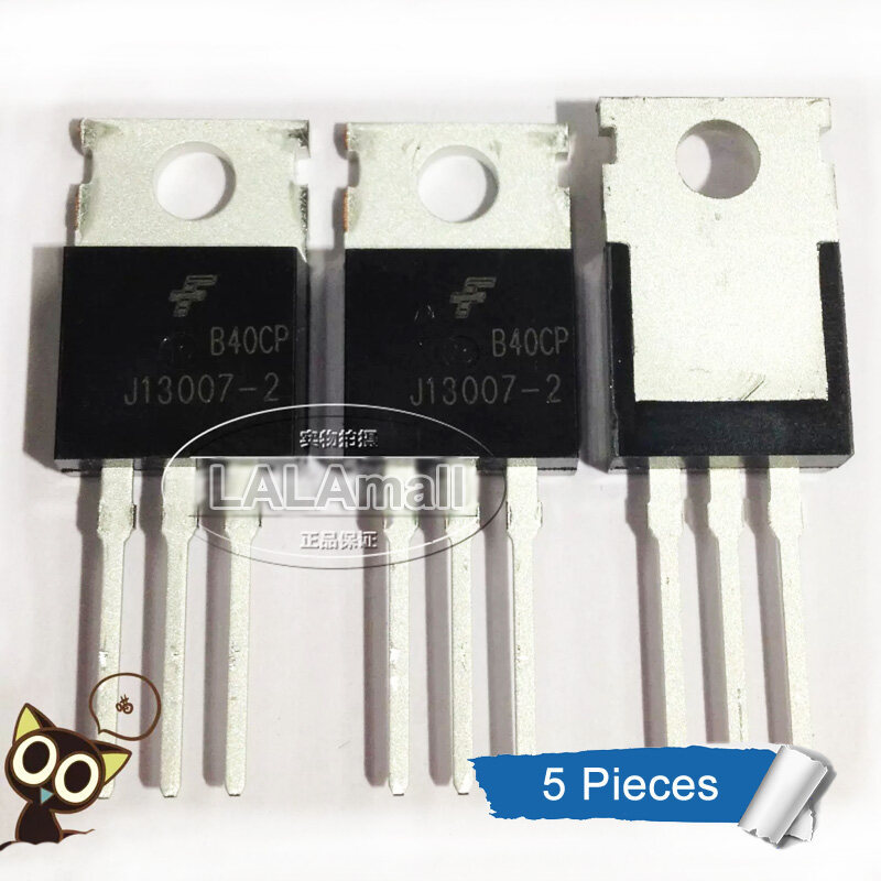 5pcs Original J13007-2 TO-220 J13007 FJP13007 FJP13007H2 TO220 8A/400V NPN Power ทรานซิสเตอร์ใหม่ IC
