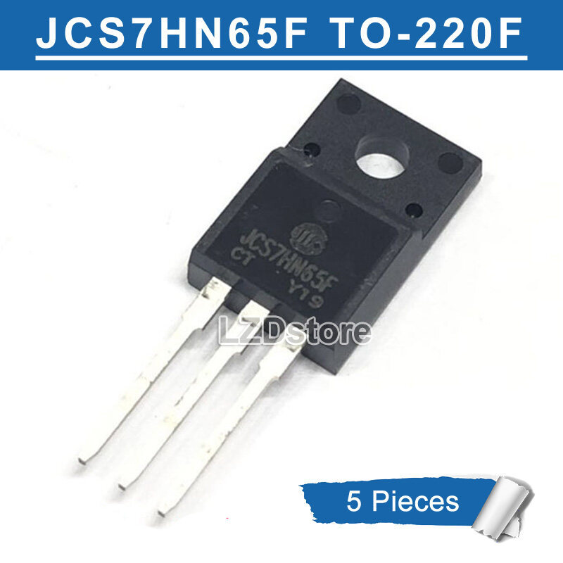 5pcs JCS7HN65F TO-220F JCS 7HN65F TO220F 7HN65 N-channel 7A/650V MOSFET ทรานซิสเตอร์ใหม่เดิม