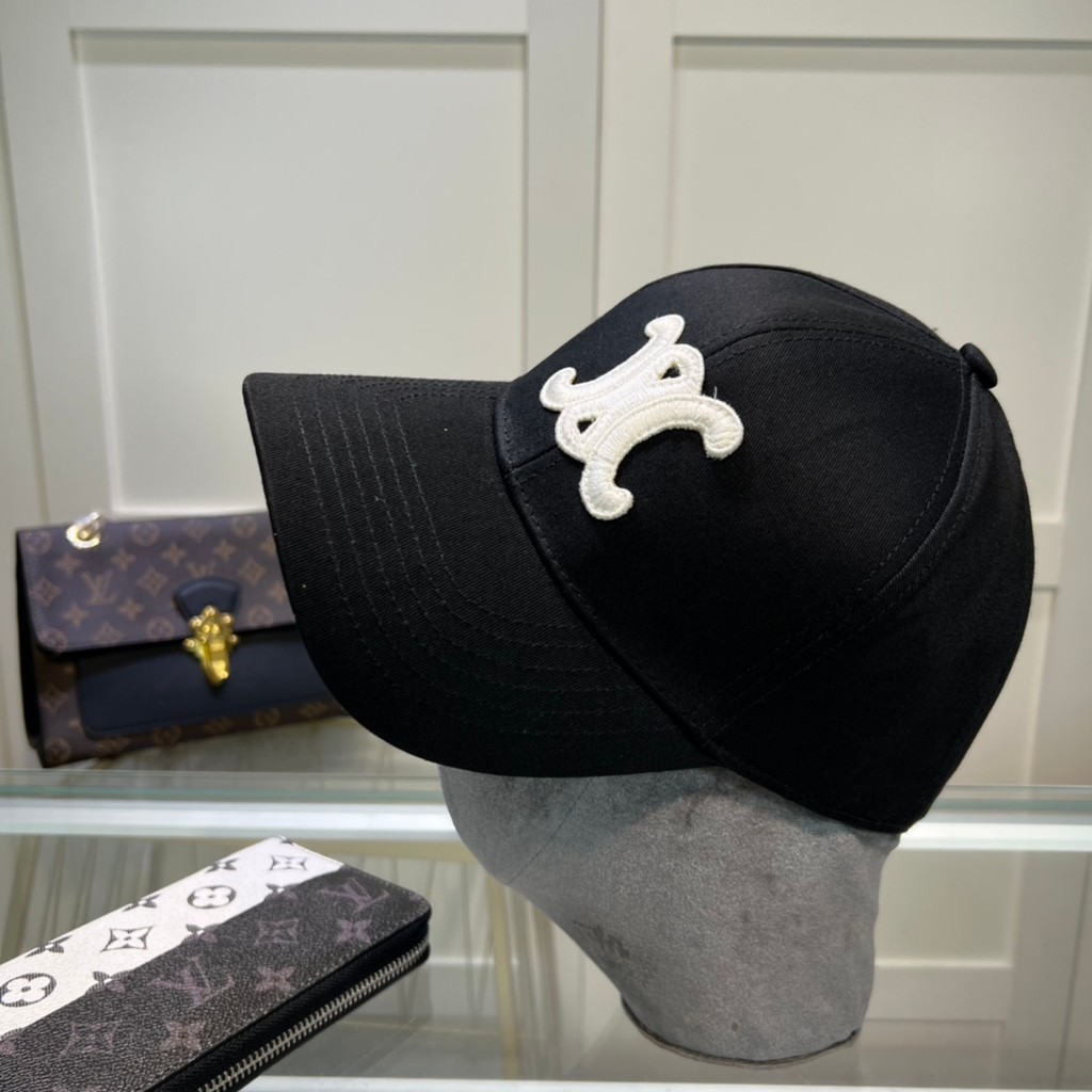 BALENCIAGA777 หมวกเบสบอลสีดําหลุมอินเทรนด์ 2789