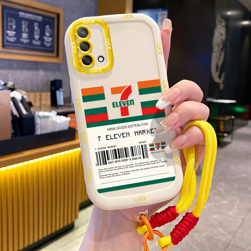 เคสสำหรับ OPPO A74 A95 F19 F19s Reno 6 Lite เคสโทรศัพท์ซูเปอร์มาร์เก็ตสายคล้องซิลิโคนกันกระแทก - รูปที่ 7