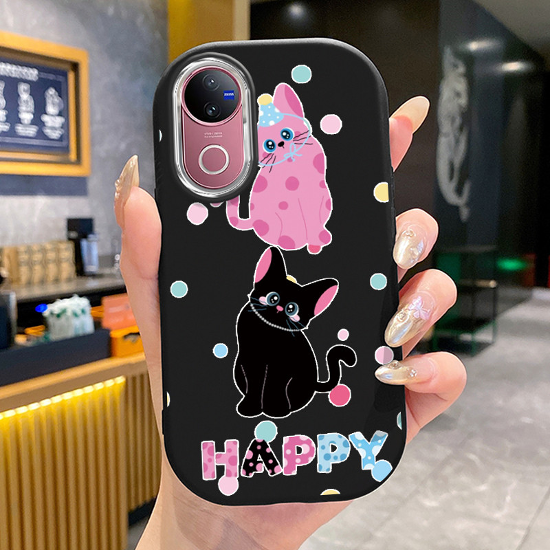 เคสสำหรับ VIVO V50 5G V50E 5G V50 Lite 5G เคสโทรศัพท์แมวบุคลิกซิลิโคนเสื้อแจ็กเก็ตผ้านุ่ม