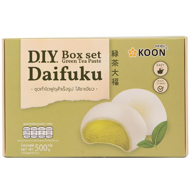 👒 คูนชุดทำไดฟูกุสำเร็จรูปไส้ชาเขียว 500กรัม 🎡 SKU 8850372001028 🛶 Koon DIY Daifuku Green Tea Paste 5