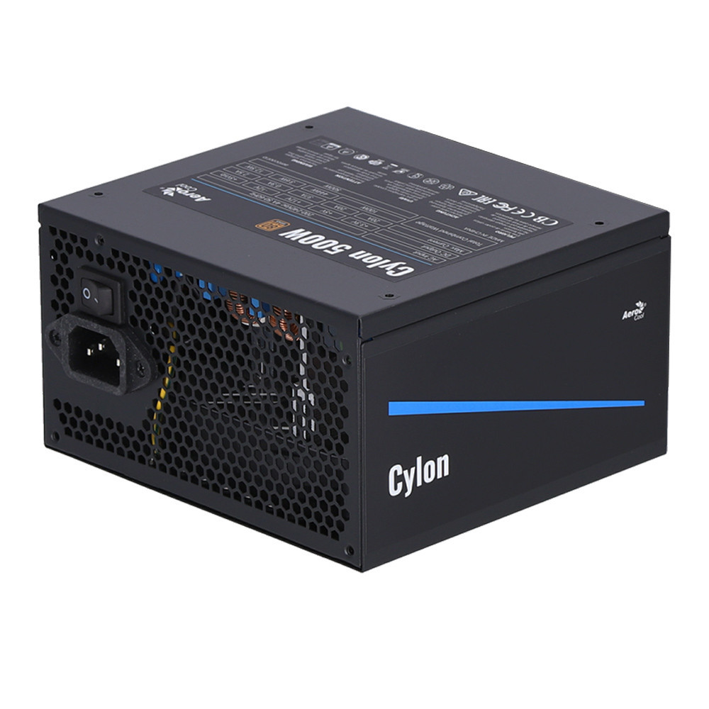 POWER SUPPLY (อุปกรณ์จ่ายไฟ) AEROCOOL CYLON 500W 80 PLUS BRONZE BLACK ATX -