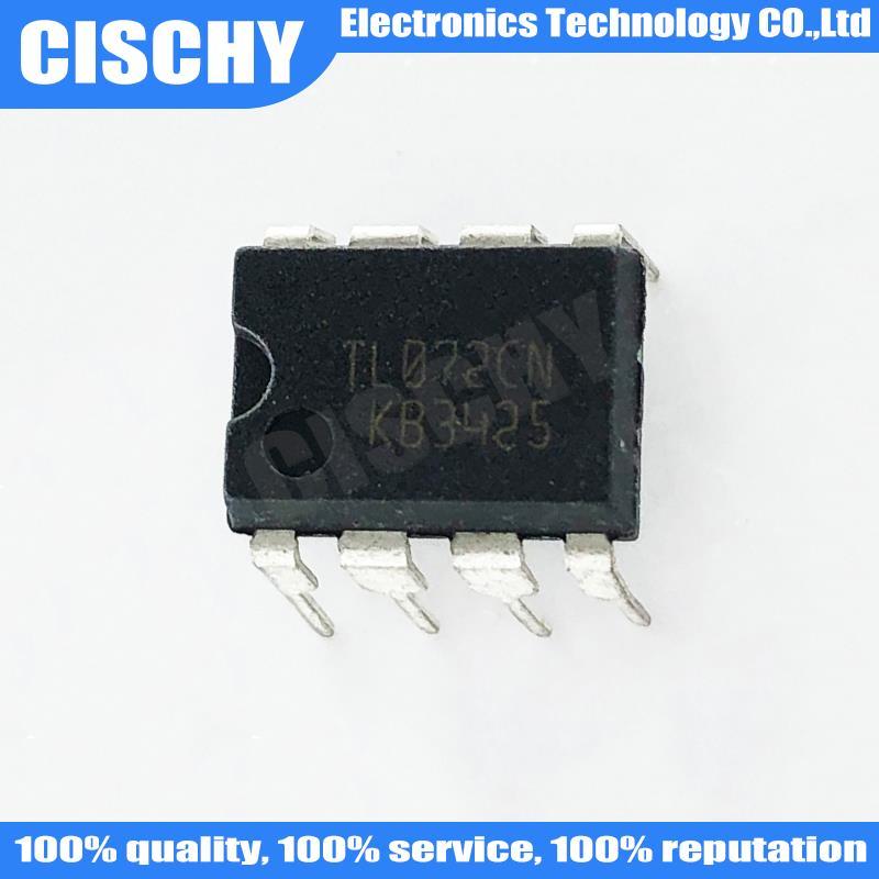 10 ชิ้น/ล็อต TL072C TL072CN TL072CP DIP8 TL072 NJM072D DIP-8 ในสต็อก
