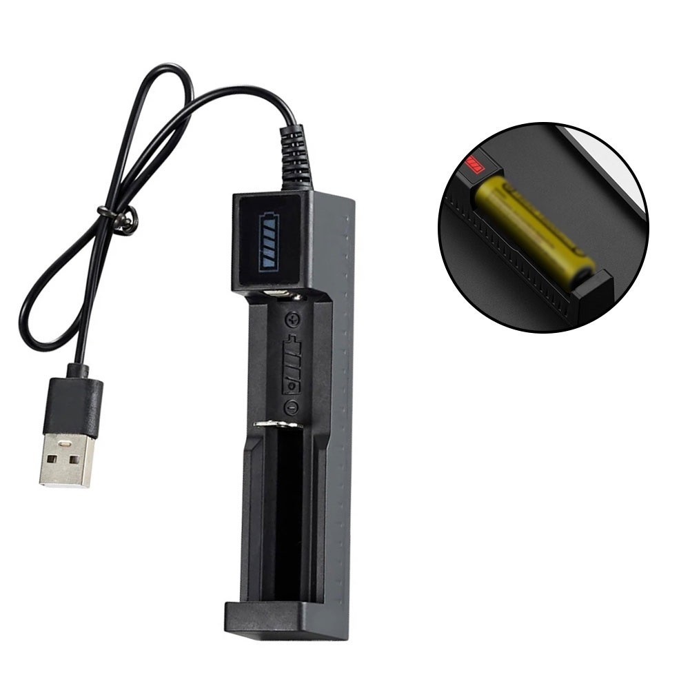 Th_Slot USB Smart / Charger สําหรับ 14500 18500 10400 18350 3.7V /