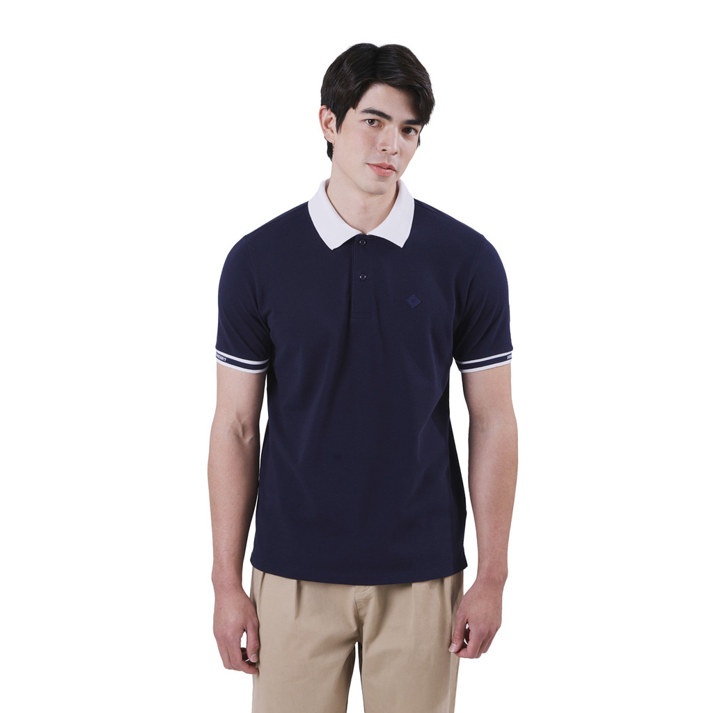 John Henry เสื้อโปโลผู้ชาย ทรงเข้ารูป รุ่น JH S626MPLSM05 - สีกรมท่า