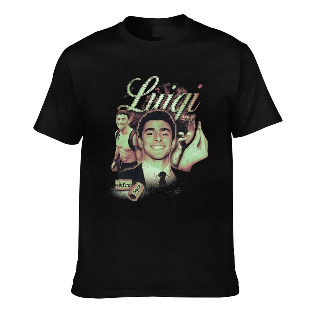 เสื้อยืดผู้ชายคุณภาพดีสำหรับหน้าร้อน โดย Luigi Mangione Free Him