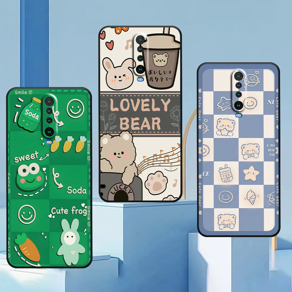 เคส Xiaomi Redmi K20 / K20 Pro / K30 / K30 5G พิมพ์ลายหมีน่ารักและกบเขียว