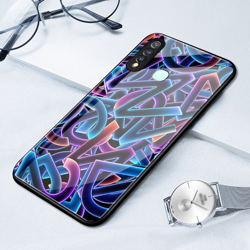 เคสสำหรับ VIVO Y19 Y5s เคสโทรศัพท์มีสีสันตัวอักษรแบบใหม่เปลือกแก้วกันกระแทก ราคา ถูกที่สุด ดีลบีเคเค