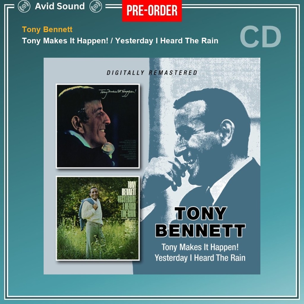 Pre-Order CD แผ่นซีดี Tony Bennett Tony Makes It Happen! / Yesterday I Heard The Rain ใหม่ ซีล Tony 