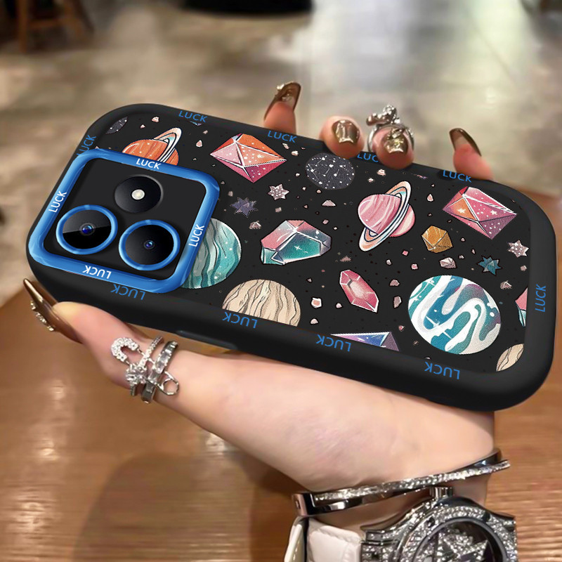 เคสสำหรับ Realme C53 C51 C51s C35 Note 50 Narzo N53 50A Prime เคสโทรศัพท์ดาวเคราะห์อัญมณีซิลิโคนซอฟต์เชลล์กันกระแทก