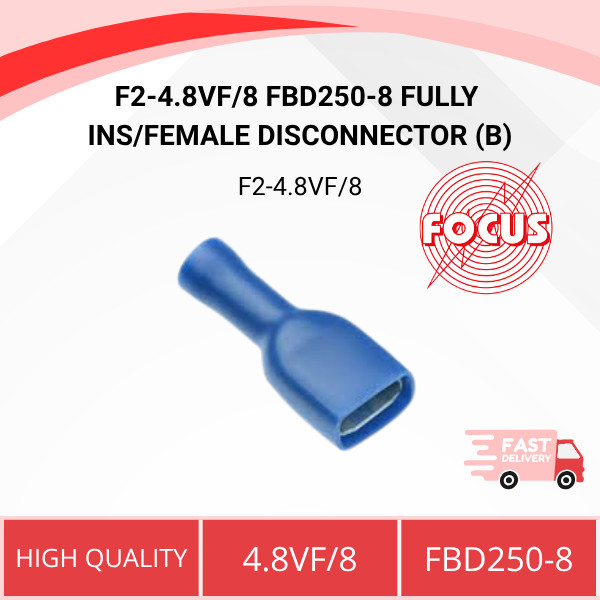 F2-4.8VF/8 FBD250-8 FULLY INS/FEMALE DISCONNECTOR (B) (1PACK=10 ชิ้น)
