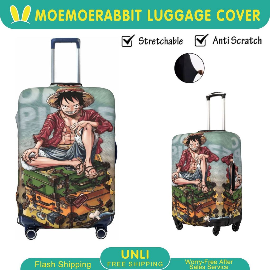 One Piece วันพีซ ผ้าคลุมกระเป๋าเดินทาง ผ้าสแปนเด็กซ์ แบบยืดหยุ่น ยืดหยุ่น ป้องกันรอยขีดข่วน Luggage 