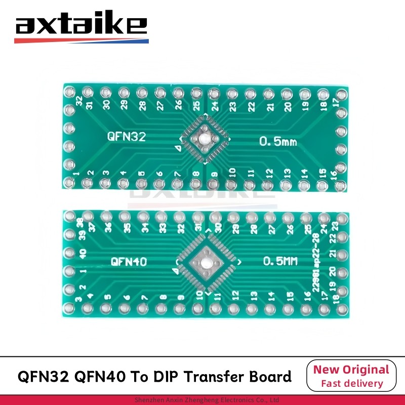 10PCS QFN32 QFN40 ถึง DIP Transfer Board DIP Pin Board Pitch IC อะแดปเตอร์แผ่น Conversion Board 0.5 