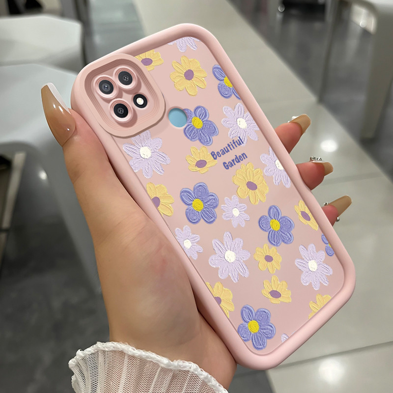 เคสสำหรับ OPPO A15 A15s A35 เคสโทรศัพท์แมวสามสีซิลิโคนกันกระแทก
