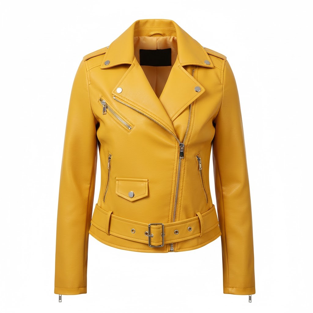 [TEST EDIT] ห้ามซื้อ Jacket ผู้หญิง Jacket หนัง Yellow สีเหลืองงงงง