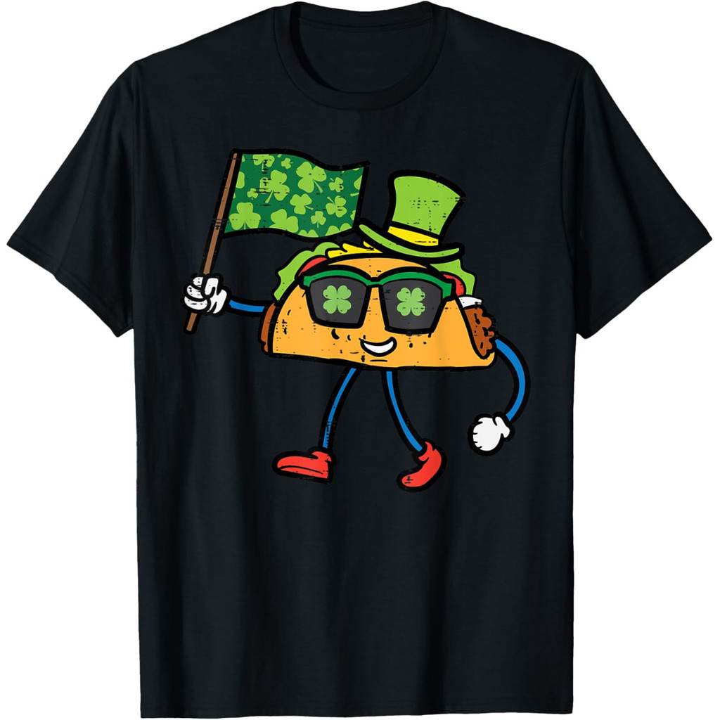 St Patricks Day Taco Saint Paties Mexican Food Men เสื้อยืด