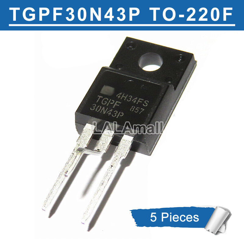 5pcs Original TGPF30N43P TO-220F TGPF 30N43P 30N43 TO220F 30A/430V MOSFET ทรานซิสเตอร์ใหม่ IC