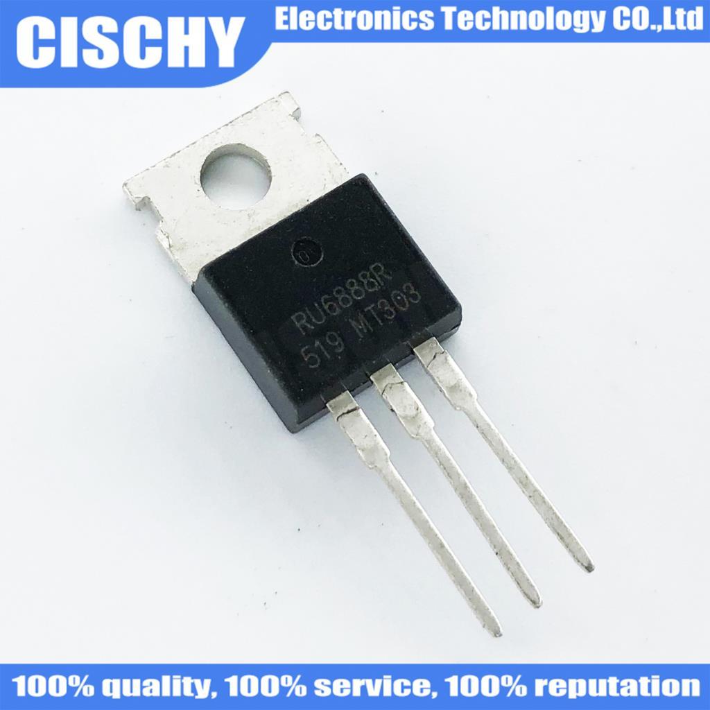 10 ชิ้น/ล็อต RU6888R RU6888 RU6055R RU6055 TO-220 RU6099R RU6099 RU7588R RU75N08R RU7088R RU88R RU22
