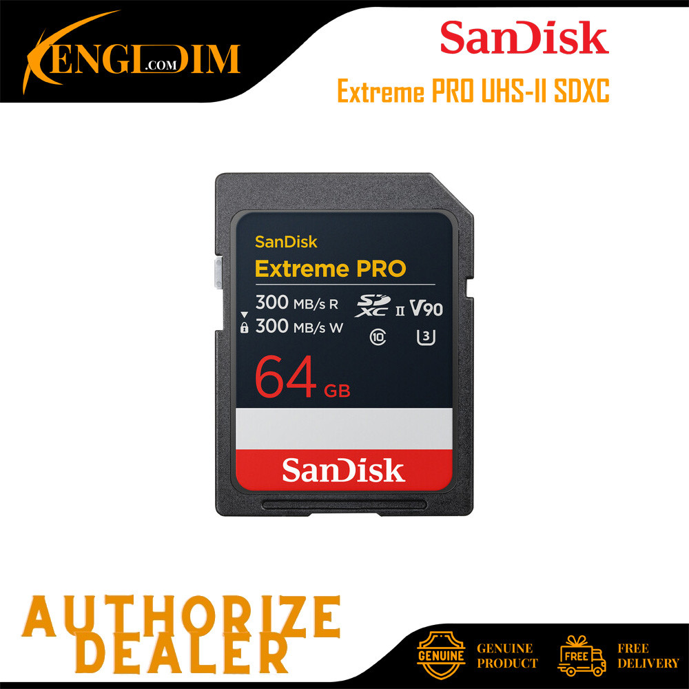 การ์ดหน่วยความจํา Sandisk Extreme PRO UHS-II V90 SDXC